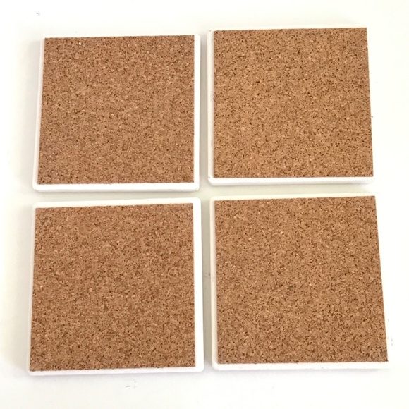 Stone Coasters Wine Themed Set of 4 Cork Merlot Zinfandel Chardonnay Pinot 4” - Picture 6 of 9